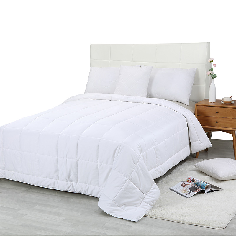 Insert de couette – Couette matelassée de Queen Size, couette de toutes saisons, couette alternative en duvet