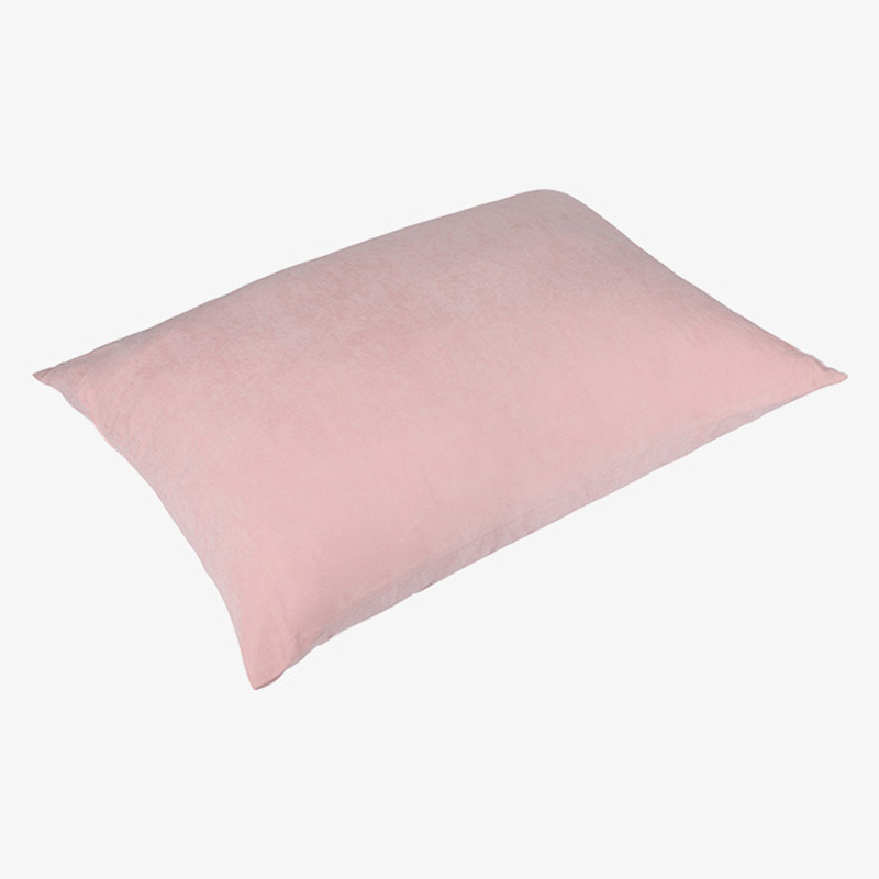 Oreiller de lit rose en polyester et nylon, oreillers moelleux doux avec fibre de polyester pour la maison